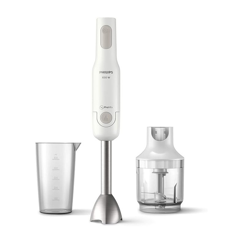 Philips 650W With Metal Bar, ProMix, 0.5L, Compact Chopper, White, 3 Pin HR2535 / 01