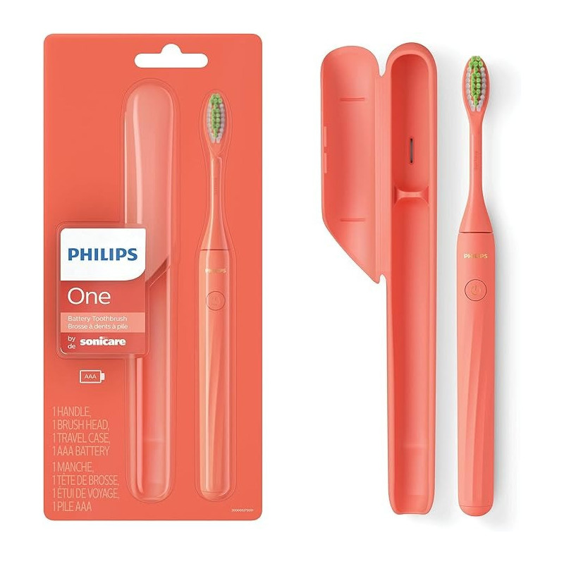 Philips One By Sonicare Battery Toothbrush, Miami Coral, HY1100 / 01