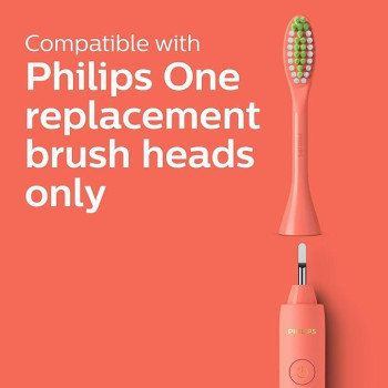 Philips One By Sonicare Battery Toothbrush, Miami Coral, HY1100 / 01
