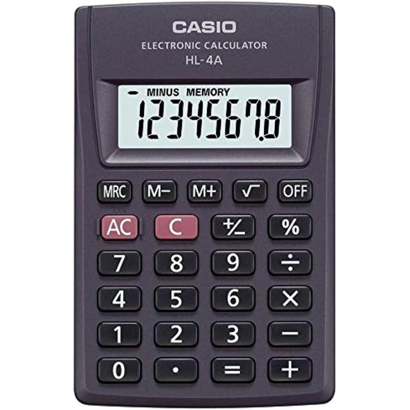 Casio Practical Calculator, Black Colour, Hl-4A