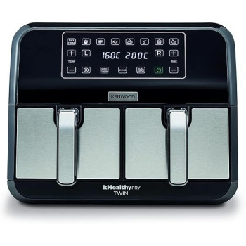 Kenwood Digital Twin Air Fryer 1.7KG Plus 4L XXXl Capacity With Dualzone Technology And Dual Frying Baskets, HFM75.000MB