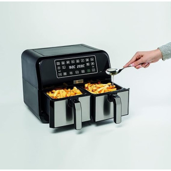 Kenwood Digital Twin Air Fryer 1.7KG Plus 4L XXXl Capacity With Dualzone Technology And Dual Frying Baskets, HFM75.000MB