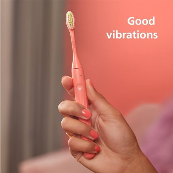 Philips One Battery Toothbrush - Electric Toothbrush IN Miami Coral, Model-HY1100/ 01
