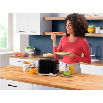 Braun Breakfast Toaster, HT 1010 BK, 2 Slots, 8 Browning Settings, Bun Warmer, 900 Watts, Black