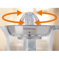 Kenwood Citrus Juicer 40W Juice Extractor With 1L Transparent Juice Jug, Stainless Steel Filter, Dust Cover, 2 Way Rotation, JE290A, White / Clear
