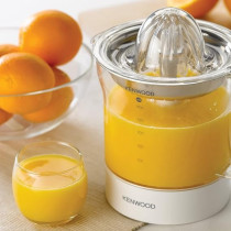 Kenwood Citrus Juicer 40W Juice Extractor With 1L Transparent Juice Jug, Stainless Steel Filter, Dust Cover, 2 Way Rotation, JE290A, White / Clear