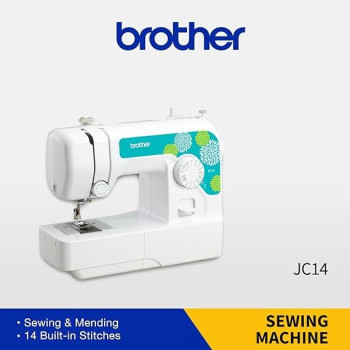 Brother Sewing Machine, JC14, 14 Stitches, Led Sewing Light, Instructional DVD Included