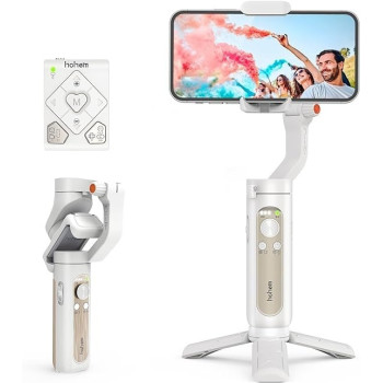Hohem iSteasy X2, 3-Axis Gimbal Stabilizer For Smartphone - Handheld Foldable Phone Gimbal W / Remote Control, Phone Stabilizer For Iphone 14 Pro Max/13/12/X/XS