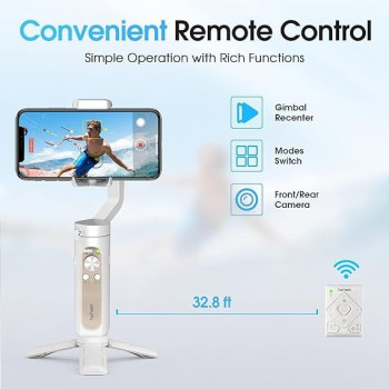 Hohem iSteasy X2, 3-Axis Gimbal Stabilizer For Smartphone - Handheld Foldable Phone Gimbal W / Remote Control, Phone Stabilizer For Iphone 14 Pro Max/13/12/X/XS