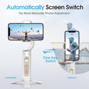 Hohem iSteasy X2, 3-Axis Gimbal Stabilizer For Smartphone - Handheld Foldable Phone Gimbal W / Remote Control, Phone Stabilizer For Iphone 14 Pro Max/13/12/X/XS