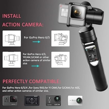 Hohem Isteady Pro 3-Axis Handheld Stabilizer Gimbal For Action Cameras, For Gopro 2018 7/6/5/4/3 / Aee / Sjcam / Yi Cam / Time-Lapse, Auto Panorama, Super Lightweight