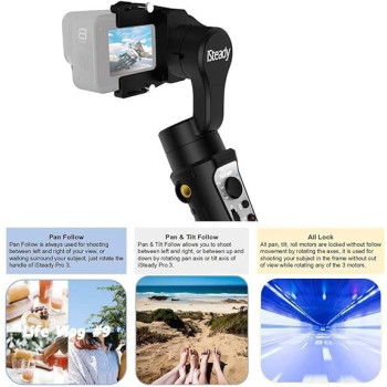 Hohem IPX4 Splash Proof App Remote Control Isteady Pro 3 Handheld 3-Axis Camera Gimbal Stabilizer With Tripod Stand