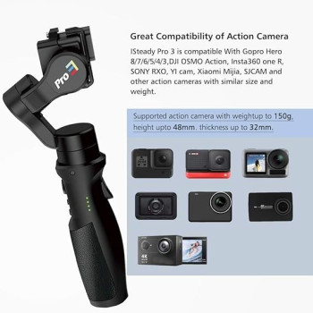 Hohem IPX4 Splash Proof App Remote Control Isteady Pro 3 Handheld 3-Axis Camera Gimbal Stabilizer With Tripod Stand