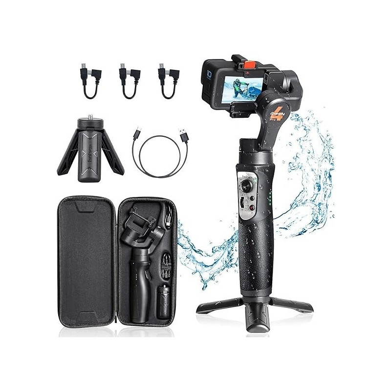 Hohem 3 Handheld Automatic Motion Time Lapse Expert Gimble Stabilizer With 12H Runtime For Action Camera Gopro Hero 7/6/5/4/3, Isteady Pro