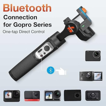 Hohem 3 Handheld Automatic Motion Time Lapse Expert Gimble Stabilizer With 12H Runtime For Action Camera Gopro Hero 7/6/5/4/3, Isteady Pro