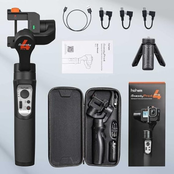 Hohem 3 Handheld Automatic Motion Time Lapse Expert Gimble Stabilizer With 12H Runtime For Action Camera Gopro Hero 7/6/5/4/3, Isteady Pro