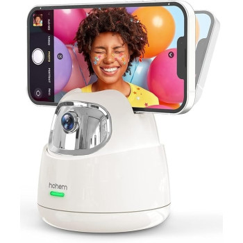 Hohem Auto Face Tracking Tripod, Hohem 360 Degree Smart Shooting Holder, Gesture Control, No App Required, 360 Rotation Selfie Stand For Phones And Tablets
