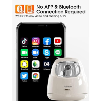 Hohem Auto Face Tracking Tripod, Hohem 360 Degree Smart Shooting Holder, Gesture Control, No App Required, 360 Rotation Selfie Stand For Phones And Tablets