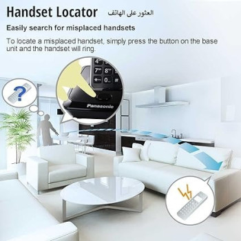 Panasonic Digital Cordless Phone With 3 Headstes KXTG2713, Black, KX-TG2713UE1