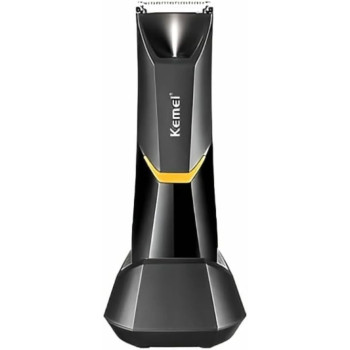 Kemei Professional Body Hair Trimmer For Men And Women, KM-3208 With Led Light, USB Fast Charging And Ceramic Blade Heads, Suitable For Body Private Part Shaving