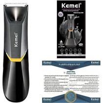 Kemei Professional Body Hair Trimmer For Men And Women, KM-3208 With Led Light, USB Fast Charging And Ceramic Blade Heads, Suitable For Body Private Part Shaving