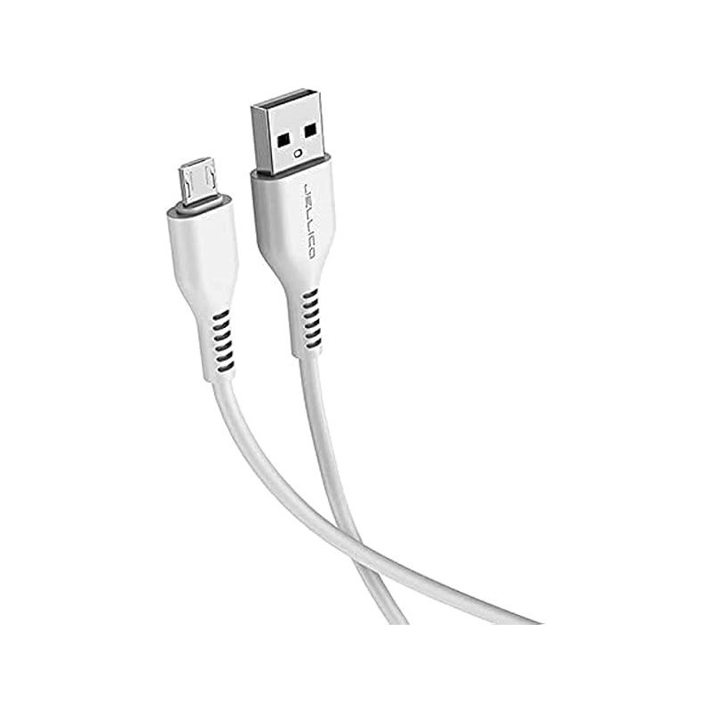 Jellico KDS-30M 1-Meter Micro Cable, Fast Charging 3.1A Usb Type A Male To Micro, White Colour