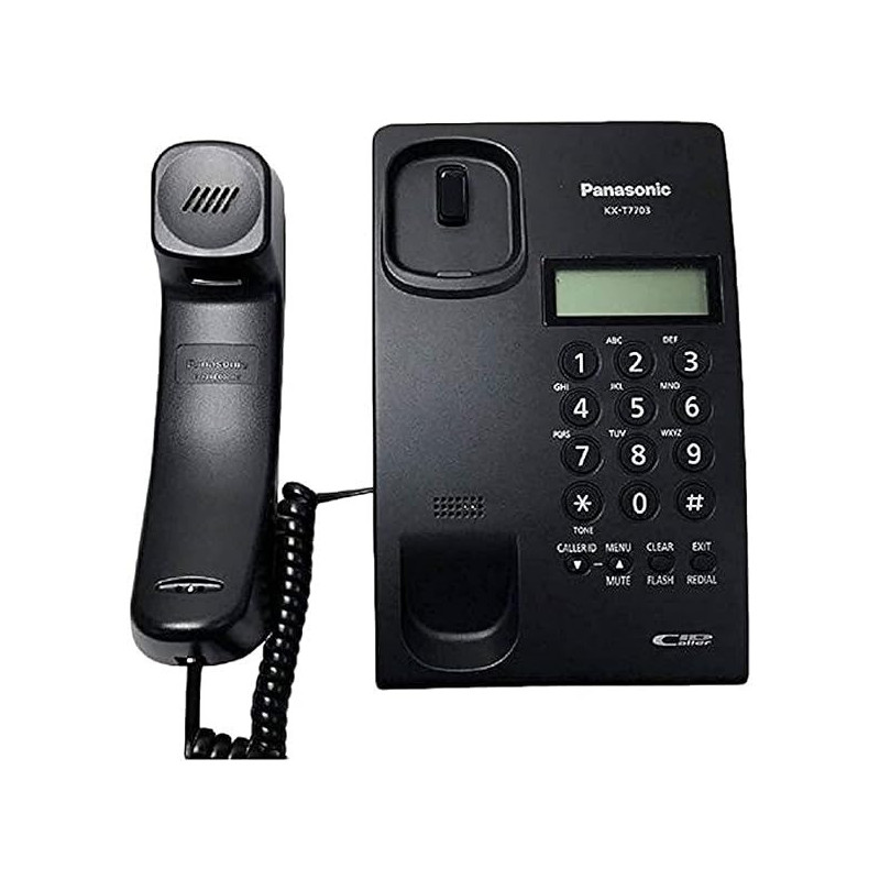 Panasonic KX-T7703 Caller ID Telephone, Black Colour