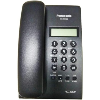 Panasonic KX-T7703 Caller ID Telephone, Black Colour