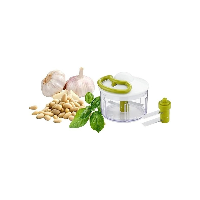 Tefal Non Electric 500Ml Manual Chopper, Transparent / White / Green, K1330404