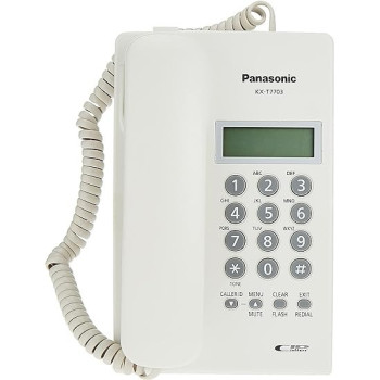 Panasonic KX-T7703X Caller ID Display Telephone, White Colour