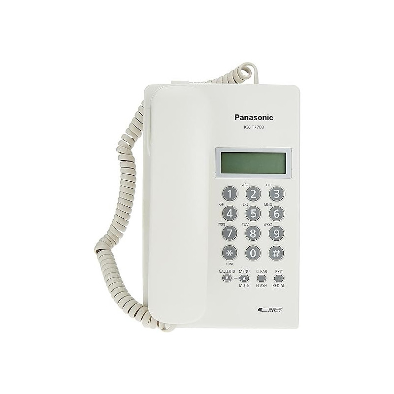 Panasonic KX-T7703X Caller ID Display Telephone, White Colour