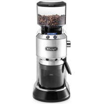 DeLonghi Dedica Pump Style Coffee Grinder With Large Bean Hoper, Burr Grinding System 14 Cups Capacity, KG521.M, Metalic