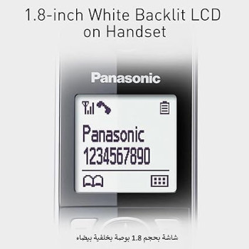Panasonic KX-TG6811 Single Dect Cordless Phone, Black / Grey