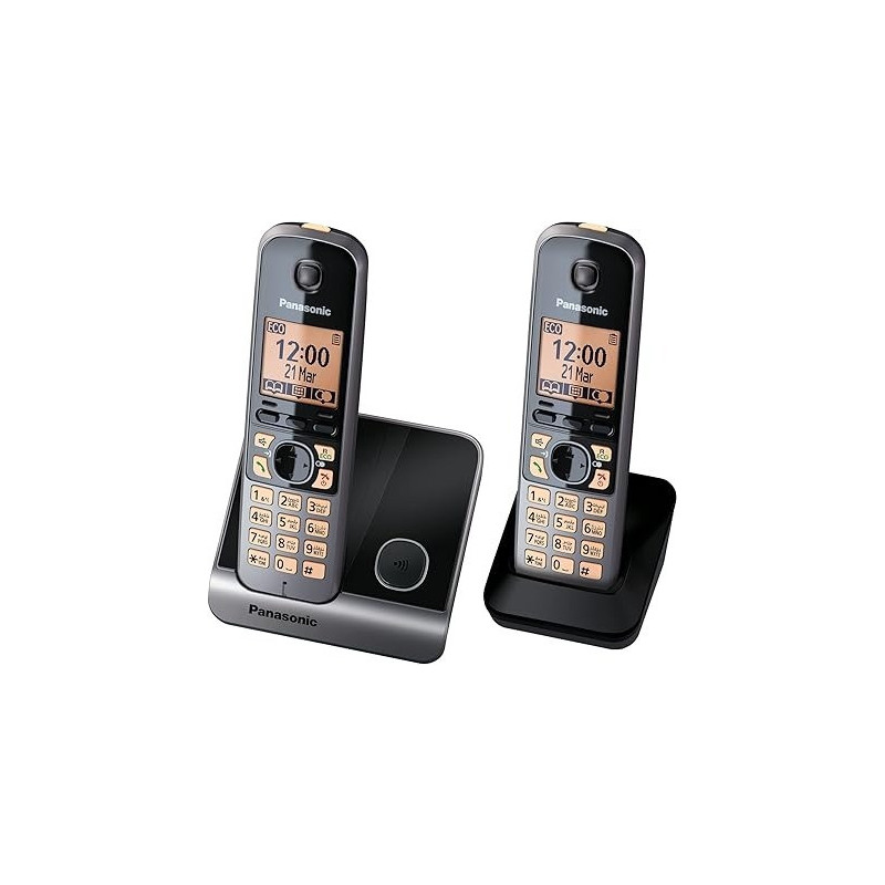Panasonic KX-TG6712UE1 Cordles Phone, Black Colour