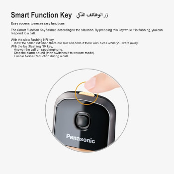 Panasonic KX-TG6712UE1 Cordles Phone, Black Colour