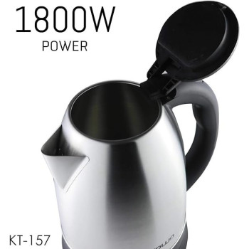 Crownline KT-157, 1.8L Cordless Kettle, Silver Colour