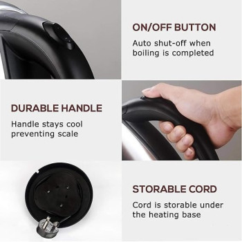 Crownline KT-157, 1.8L Cordless Kettle, Silver Colour