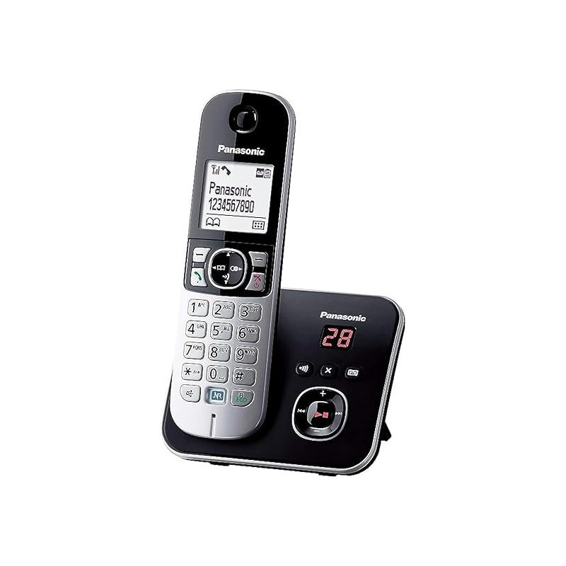 Panasonic KX-TG-6821 Cordless Telephone With Answering Machine, Black Colour