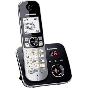 Panasonic KX-TG-6821 Cordless Telephone With Answering Machine, Black Colour