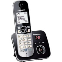 Panasonic KX-TG-6821 Cordless Telephone With Answering Machine, Black Colour