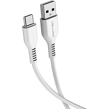 Jellico KDS-30T, 1-Meter Type C Cable, Fast Charging 3.1A USB Type A Male To Type C, White Colour