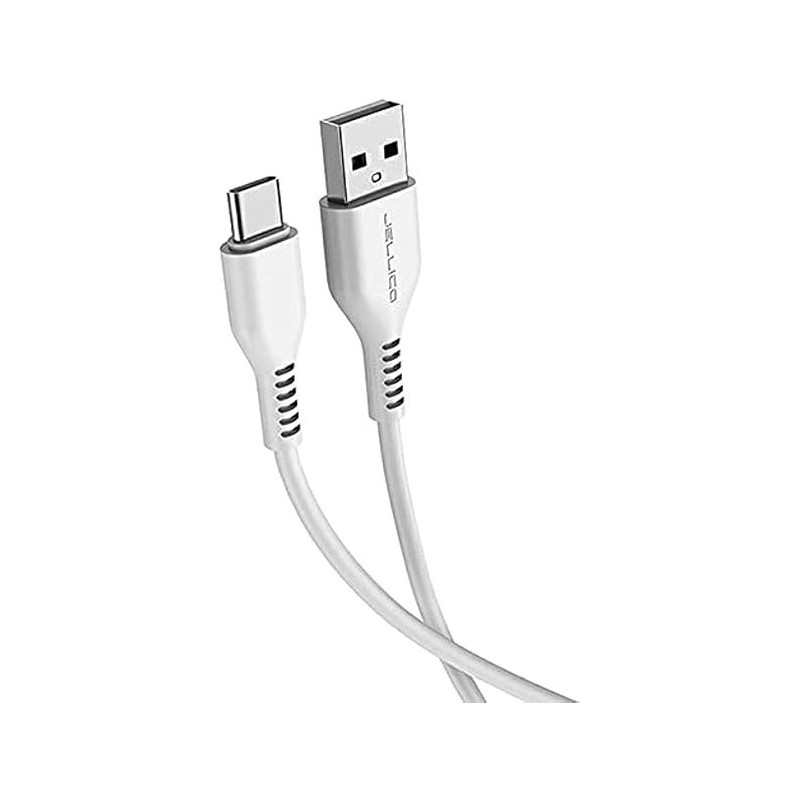 Jellico KDS-30T, 1-Meter Type C Cable, Fast Charging 3.1A USB Type A Male To Type C, White Colour