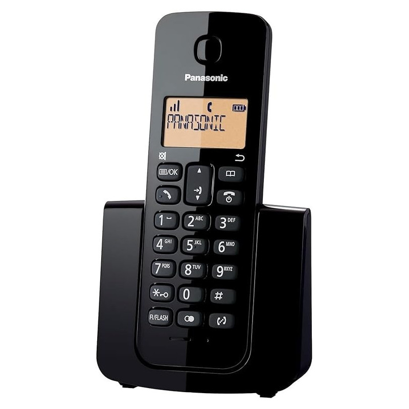 Panasonic Digital Cordless Phone With Caller ID Single Handset, UAE Certified, Black Colour, KX TGB110UE1