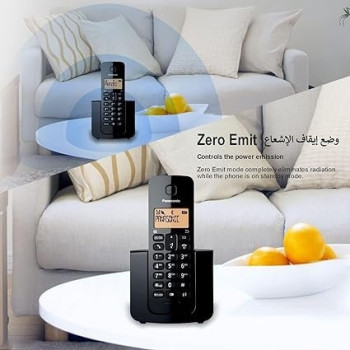 Panasonic Digital Cordless Phone With Caller ID Single Handset, UAE Certified, Black Colour, KX TGB110UE1