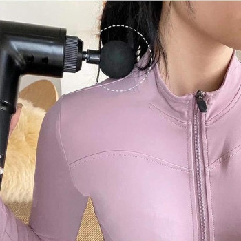 Huoqilin Fascial Gun Muscle Massager Handheld Deep Tissue Soothing Massager Electric Massager 4 Colors 4 Massage Heads, Colour Red