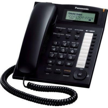 Panasonic KX - TS880 Integrated Corded Telephone, Black Colour