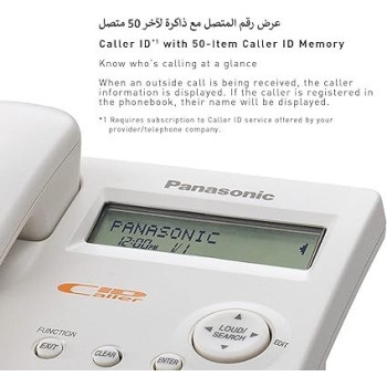 Panasonic KX-TSC11FX Corded Telephone, White Colour