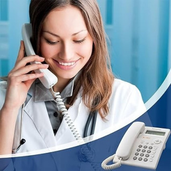 Panasonic KX-TSC11FX Corded Telephone, White Colour