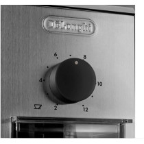 De Longhi KG-89, Professional Coffee Grinder For Up To 12 Cups, Plastic Housing, Silver Colour, 110 Watts