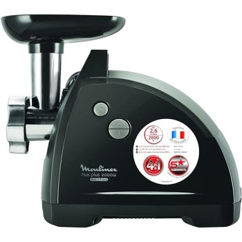 Moulinex HV8 Plus 4 In 1 Meat Mincer, 2000 Watts, Black Colour, Plastic, Steel, ME682827
